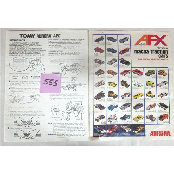 1986 Tomy Aurora AFX Bi-Lingual Instruction Manual