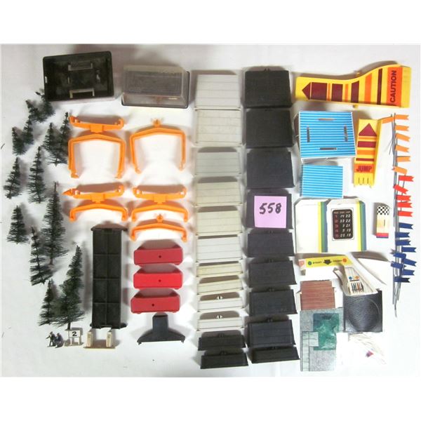 Lot of Vintage Aurora AFX HO Slot Car Racing Accessories