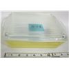 Image 1 : Vintage Pyrex 503-D Yellow 1 ½ qt. Refrigerator Dish w/ Clear Ribbed 503-C Lid