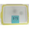 Image 3 : Vintage Pyrex 503-D Yellow 1 ½ qt. Refrigerator Dish w/ Clear Ribbed 503-C Lid