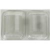 Image 6 : (2) Vintage Pyrex Bright Red Refrigerator Dishes w/ 501-C Clear Ribbed Lids