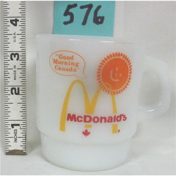 Vintage Fire King “Good Morning Canada” McDonald’s Coffee Cup