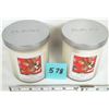 Image 2 : (2) NEW “Mistletoe” Glass Candles w/ Lid.  510g each.