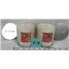Image 3 : (2) NEW “Mistletoe” Glass Candles w/ Lid.  510g each.