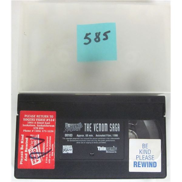 1996 SPIDERMAN “The Venom Saga” Animated VHS Cassette Tape