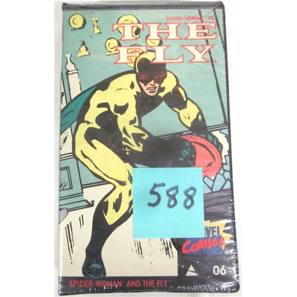 Vintage 1985 Marvel Comics “SPIDERWOMAN VS. THE FLY” Animated VHS Cassette Tape w/