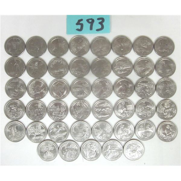 (45) 2010-2021 “America the Beautiful – National Parks” 25 cent Coins [x=