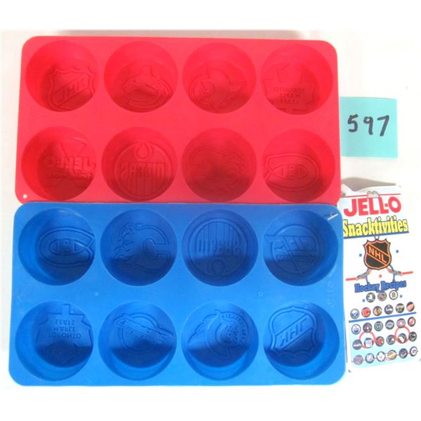(2) NEW Kraft NHL Hocky Puck Plastic/Silicon Moulds