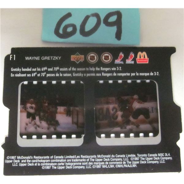 1997 McDonald’s Upper Deck #F1 WAYNE GRETZKY Game Film Hockey Card