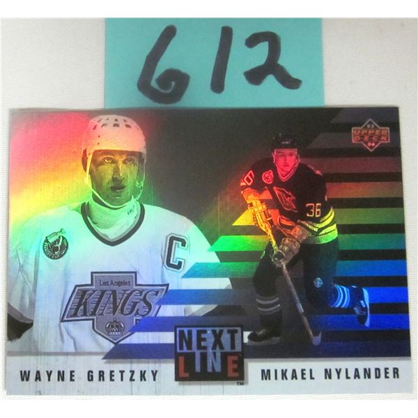 1993/94 Upper Deck NHL Next In Line WAYNE GRETZKY & MIKAEL NYLANDER Card
