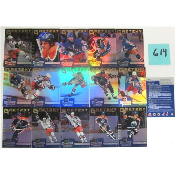 1999/2000 McDonald’s Upper Deck (15) “GRETZKY for the Record” Card Set