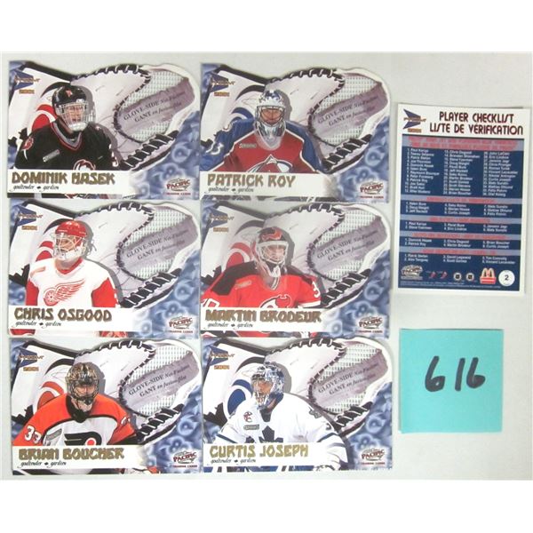 2000/01 McDonald’s Pacific Prism NHL “Glove-Side Net Fusions” (6) Card Se