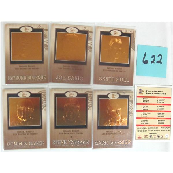 2001/02 McDonald’s Prism Gold NHL “Hockey Greats” (6) Card Set w/ Inserts