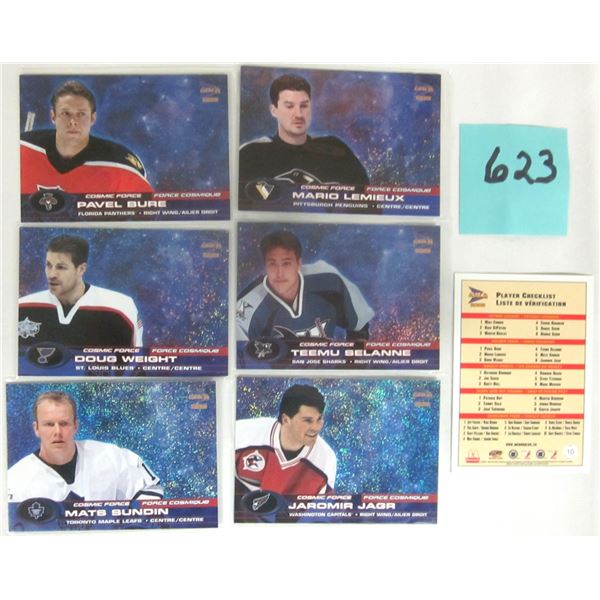 2001/02 McDonald’s Prism Gold NHL “Cosmic Force” (6) Card Set w/ Inserts 