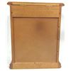 Image 4 : Vintage 12” Wooden Jewelry Box.  Flip Up Lid, Etched Door, Four Drawers