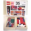 Image 1 : Vintage 1974 Samsonite 232 pc Basic Lego SAMSONITE Set #35 232 pc in Original Factory Box w/ Cardboa