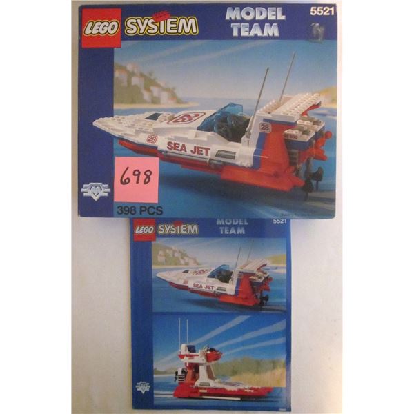 Vintage 1993 Model Team Lego Set #5521 SEA JET w/ Original Box & Instructions