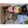 Image 4 : Box of misc. Items (Household, Dishware, Wall Decor, and etc.)