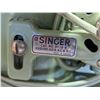 Image 3 : Vintage Aquamarine Coloured Singer Sewing Machine W/ Case