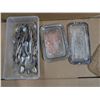 Image 1 : Lot of Vintage Viking Plated E.P. Copper Trays, and Silver Plated and Vintage Utensils as Shown (Not