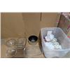 Image 1 : Storage Bin full of Non Named/Pyrex Glassware and Dishware