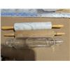 Image 3 : (3) Rolling pins (Glass, Marble, and wood) marble has Original box and stand