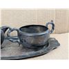 Image 2 : Vintage Viking Plated E.P. Copper Cream and Sugar Set w/ Tray