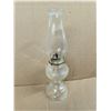 Image 1 : Vintage Clear Glass Oil Lamp W/ Chimney