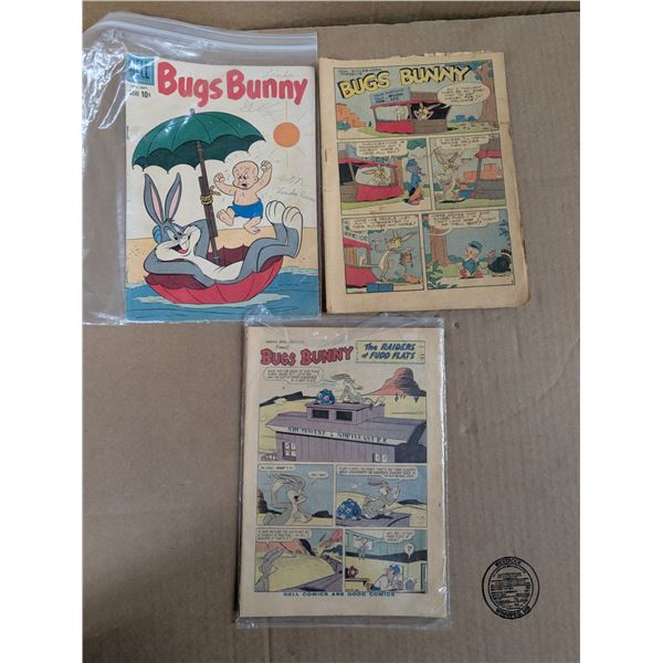 (3) Vintage Bugs Bunny Comics From Warner Bros and Dell