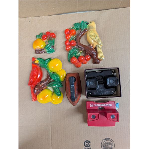 (2) Vintage View Masters, Chalkware, and etc.