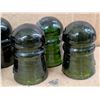 Image 3 : Lot of Vintage Dark green Insulators