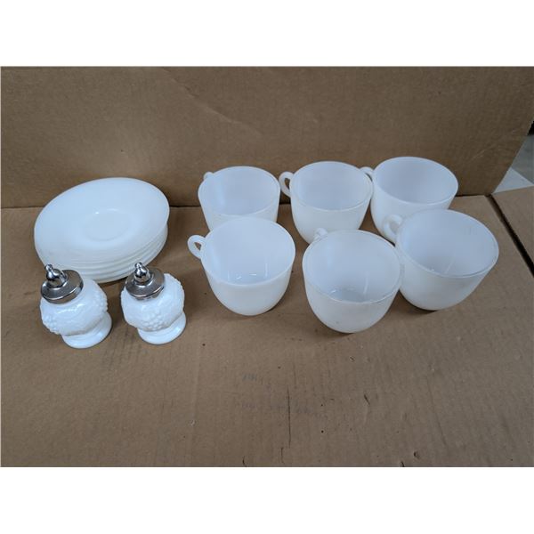Lot of Fire King Mugs, Plates, and etc.