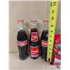 Image 3 : (4) Sealed Vintage Coke Bottles (5) Empty Bottles Coke