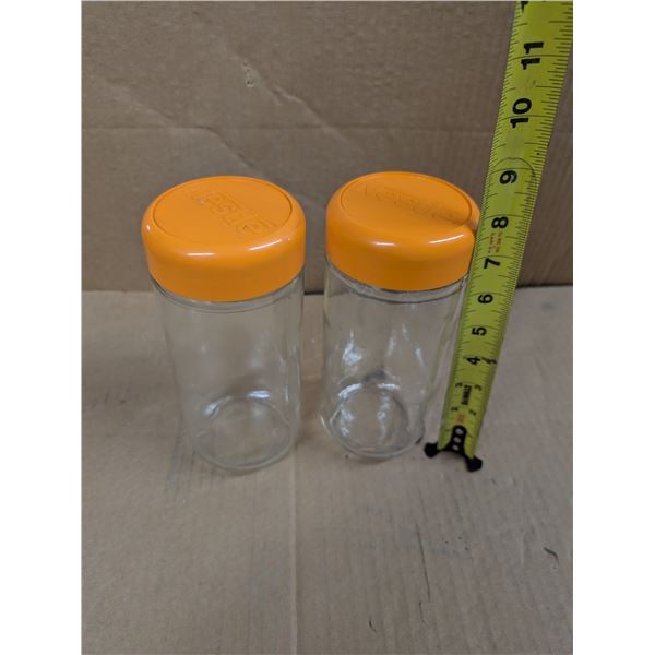 (2) Vintage Nestle Coffee Ground Jars