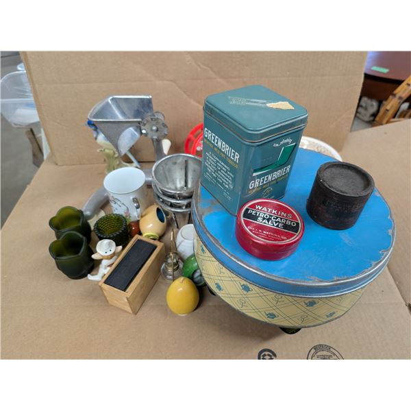 Lot of Misc. (Tins, Dish ware, Décor, and etc.)