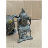 Image 3 : Older Coffee Grinder, Vintage Pencil Sharper, and Vintage candle Holder)