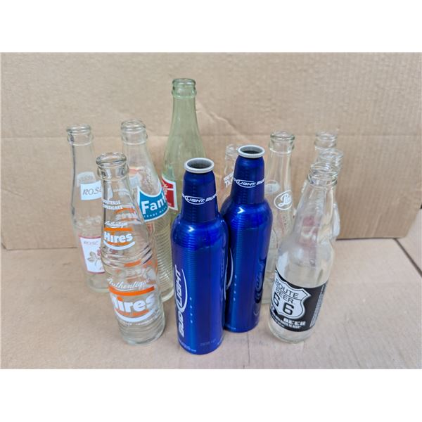 Lot of Vintage Pop bottles (Route 66, hires, Coca Cola, and etc. )