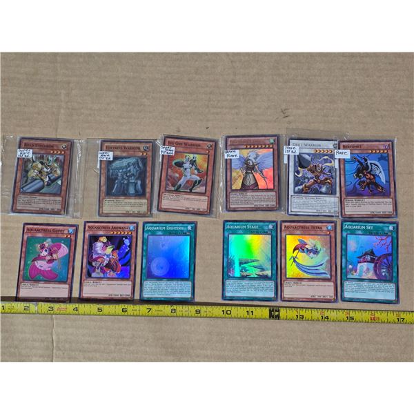 Assorted yo-gi-oh cards-  rares, super rares