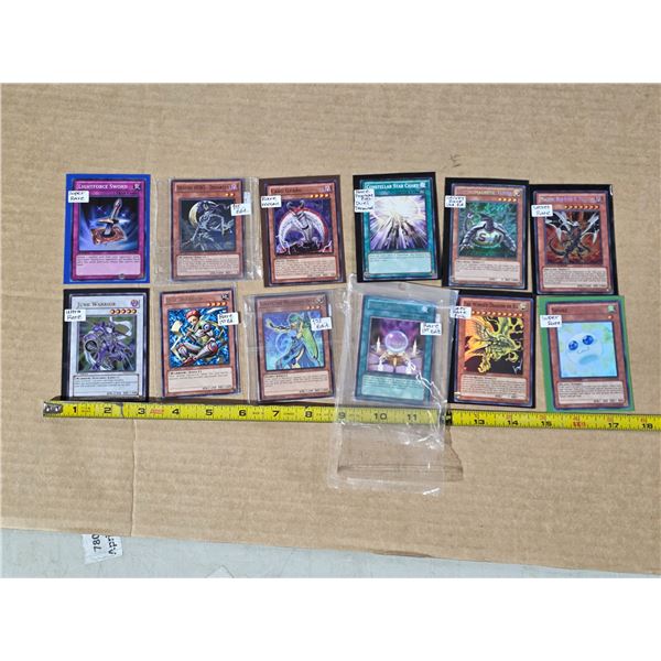 Assorted yo-gi-oh cards-  rares, super rares