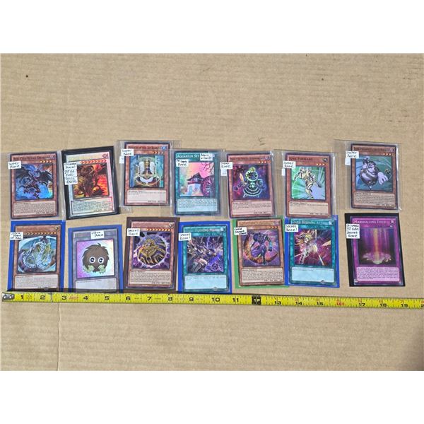 Assorted yo-gi-oh cards-  rares, super rares