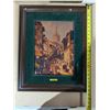 Image 1 : Vintage Framed Ingami Riproduzione Su Rame Art Work 23x19"