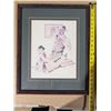 Image 1 : Vintage Framed /Signed Artwork Norman Rockwell 17.5x21.5"