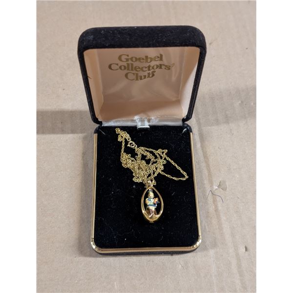 Sterling Silver Goebel Collectors Club necklace w/ box