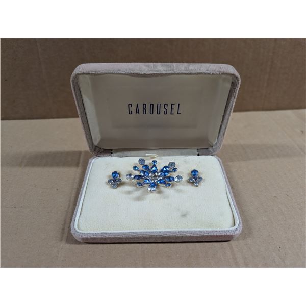 UNVERIFIED Carousel Brooch and Earrings Set