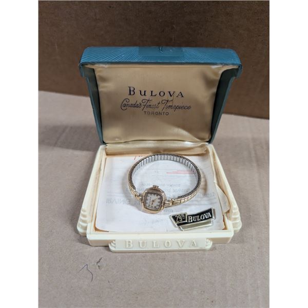 Vintage BULOVA Canadas Finest Time Piece Toronto Watch w/ Case