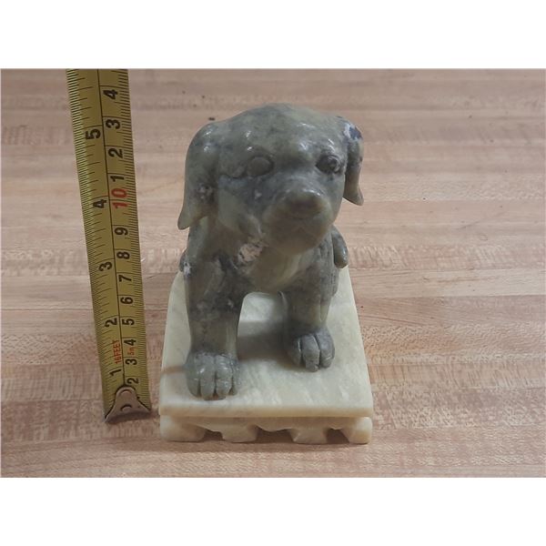 Antique Chinese Hand - Curved Dog from Jade.