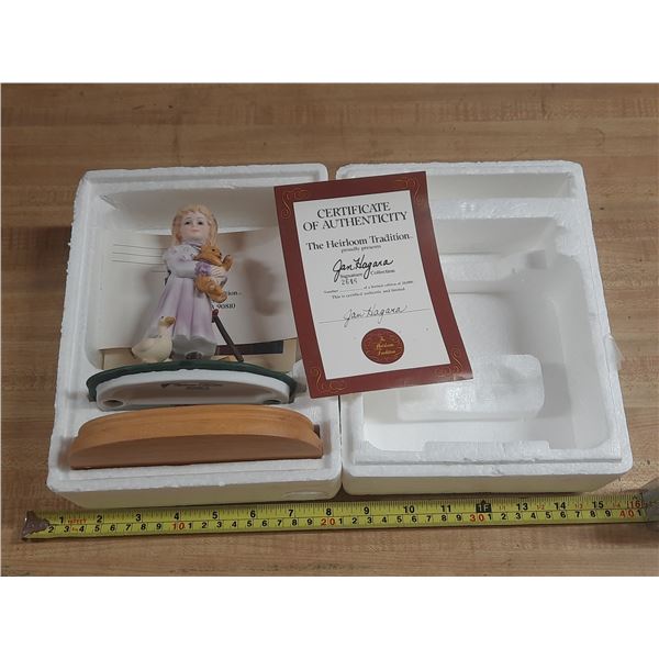 Jan Hagara Signature Collection Porcelain Figurine with Certificate of Authenticity.