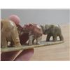 Image 4 : Vintage Hand-curved Stone Elephant Figurines from India, often crafted from soapstone or onyx.