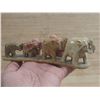 Image 5 : Vintage Hand-curved Stone Elephant Figurines from India, often crafted from soapstone or onyx.
