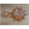 Image 4 : Vintage Marigold Carnival Glass Bowl  and Cup.